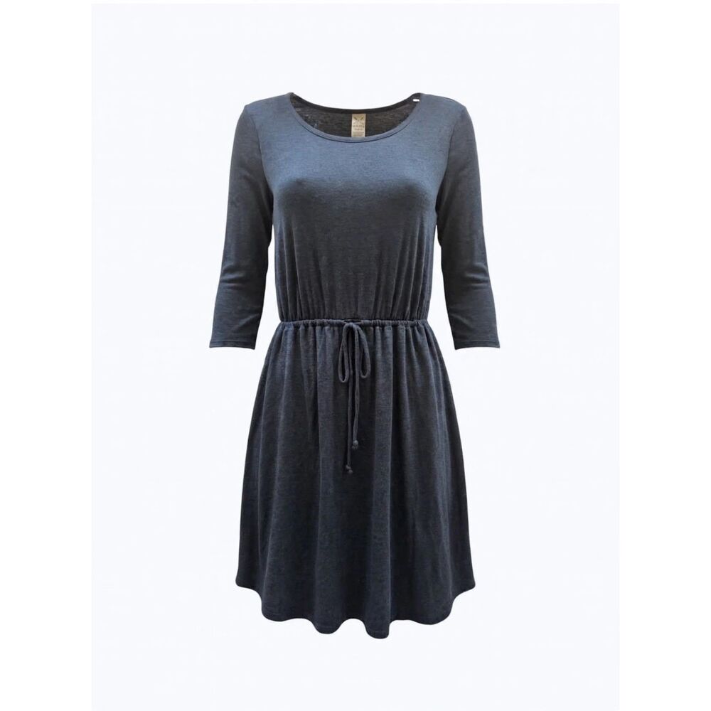 Faded Glory Black Scoop-Neck Drawstring Dress L